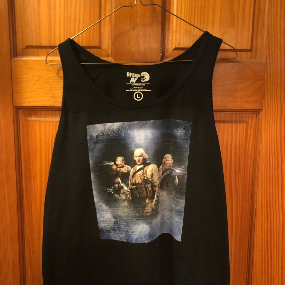 Seal team six throw back tank. With George Washington and the founding fathers.